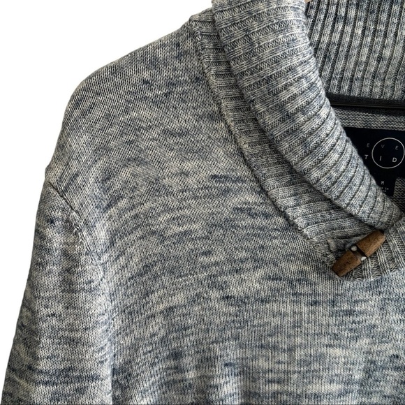 Even Tide Shawl Collar Sweater Men Size M Toggle Button Pullover Office Casual - Picture 6 of 16